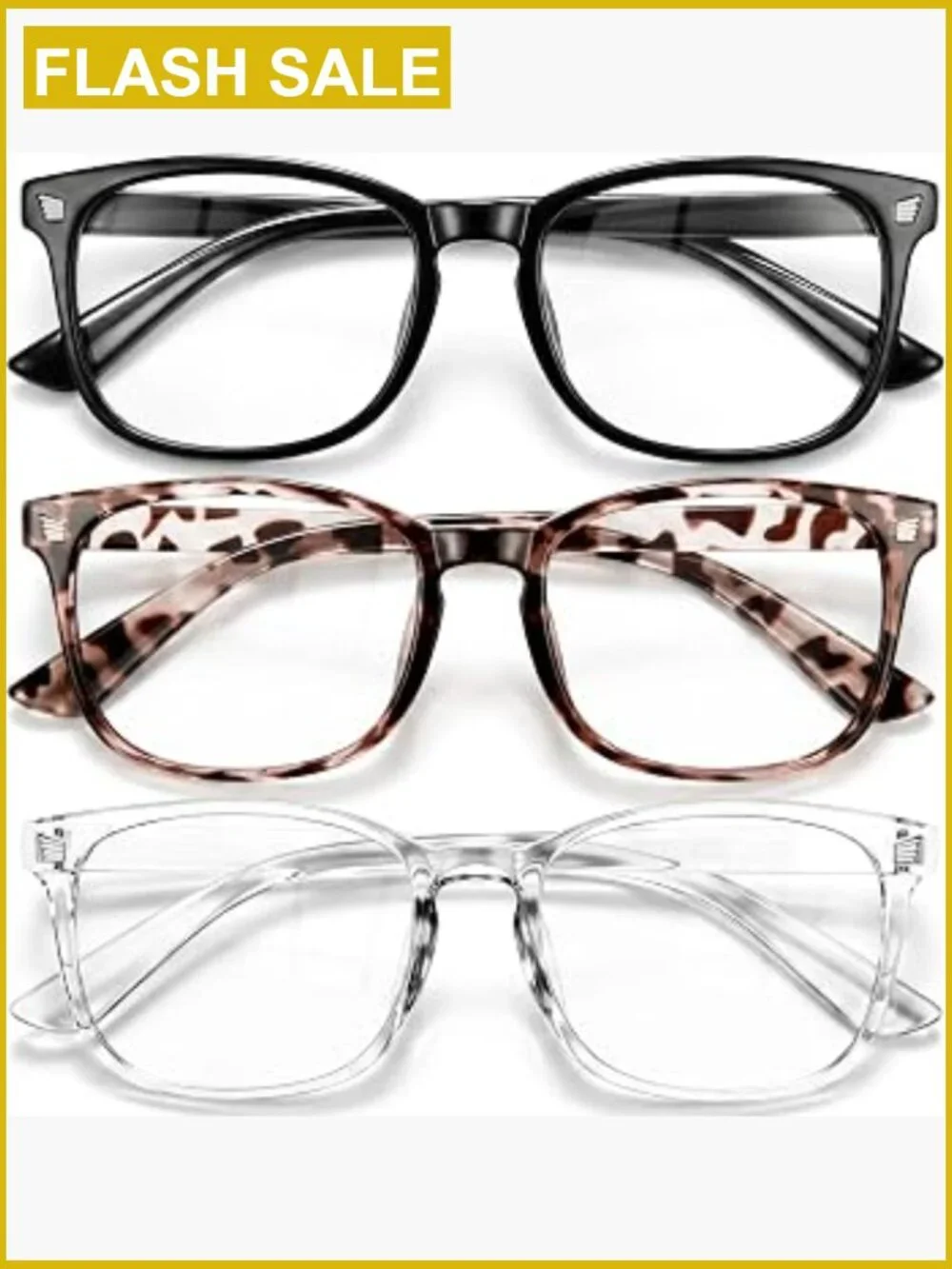 Blue Light Blocking Computer Glasses for Women - Lightweight TR90 Frame - UV400